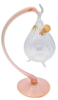 Obstfliegenfalle mit Ständer (rosa/transp.-gerippt)